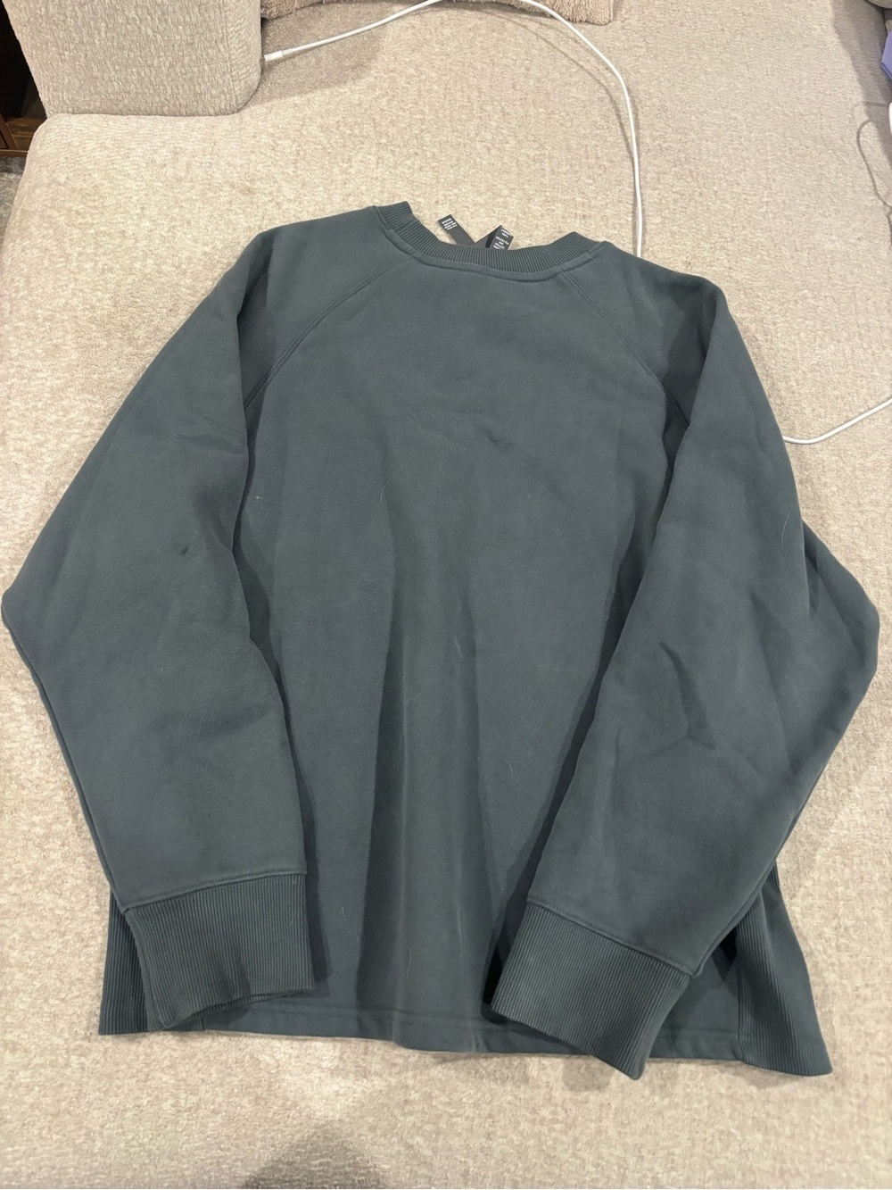 Vuori Women's Crewneck Sweater in Slate Blue-Green - Picture 3 of 3
